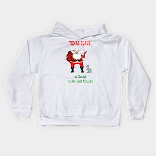 Texas Claus - color text Kids Hoodie